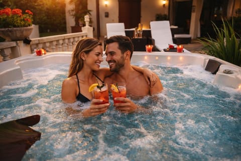 Outdoor spa tub