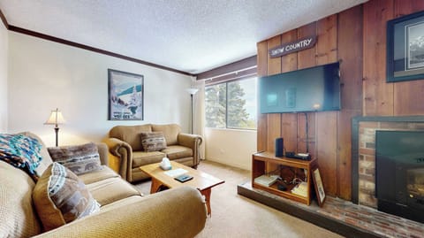 Curl up in the cozy living room & stream your favorites on the smart TV