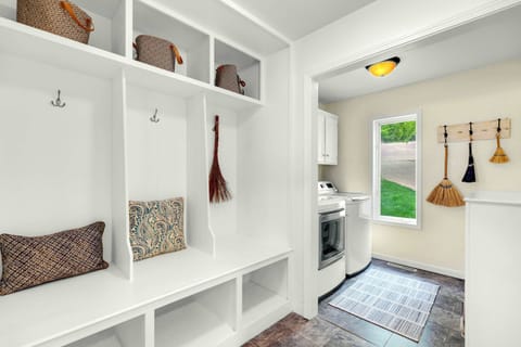 Laundry area off of the kitchen 