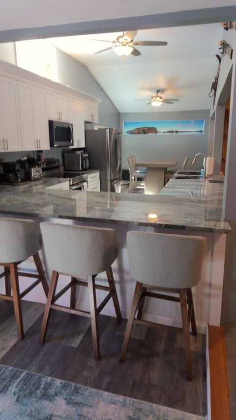 Upstairs kitchen has all new appliances along with a Keurig and an air fryer