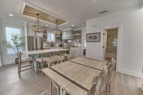 Cozy yet spacious, this dining area is made for enjoying good food and even better company