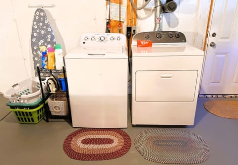 Full size washer and dryer available