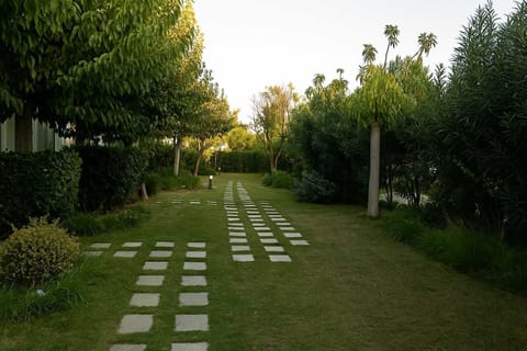 Spacious garden of the establishment