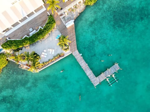 Private beach and dock