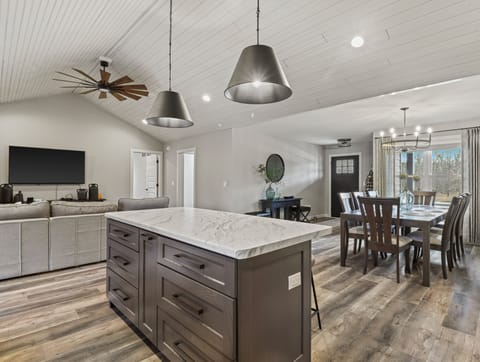 Gathering Space has plenty of seating, nice A/C and a big fan for comfort.