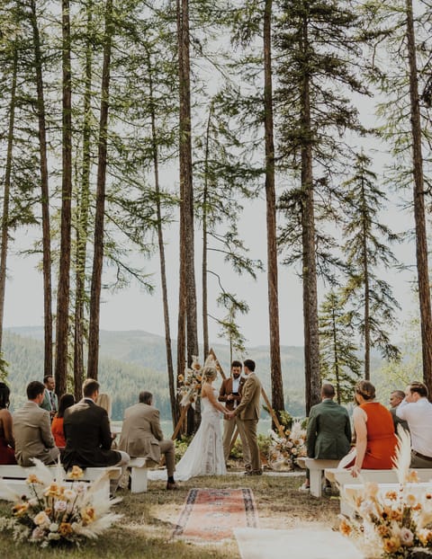 Outdoor banquet area