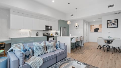 Open-concept living area and kitchen