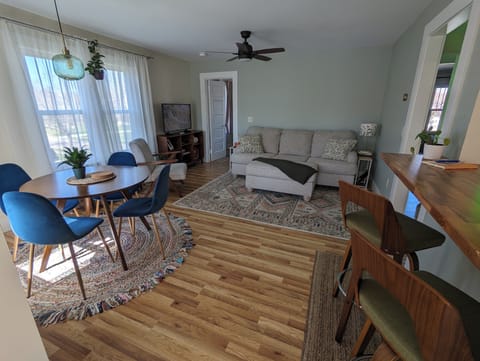 Living room, Dining room, and breakfast nook from the foyer