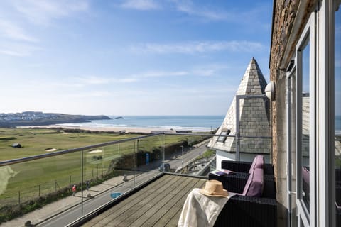 14 Azure, Newquay: Bedroom two benefits from its own sunny balcony