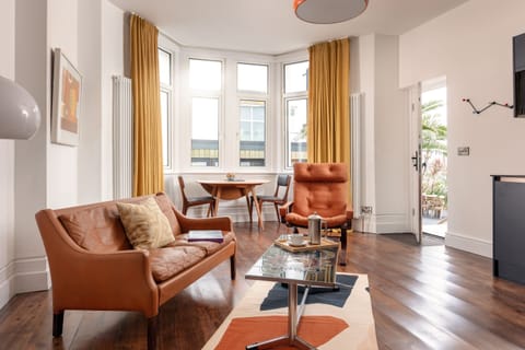 Warm and bright living and dining space