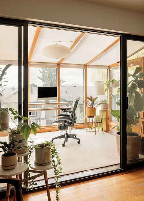 Sunroom and office space on the main floor