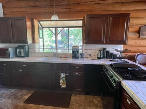 Kitchen with garden window