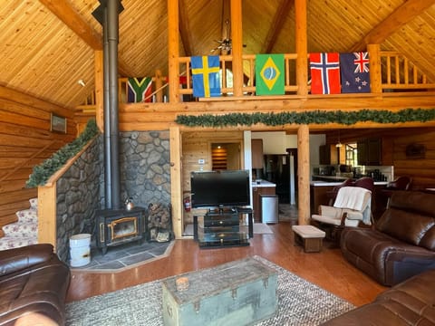 Grand living room and kitchen ( main level door entry)