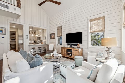 The high ceilings and ample windows make it feel like outside, inside!