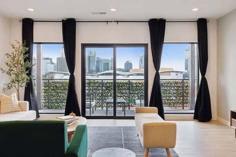 View of the Nashville skyline from the living room
