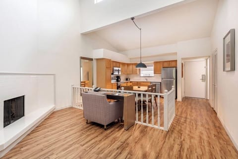 Spread out in an airy open-plan living and dining space.