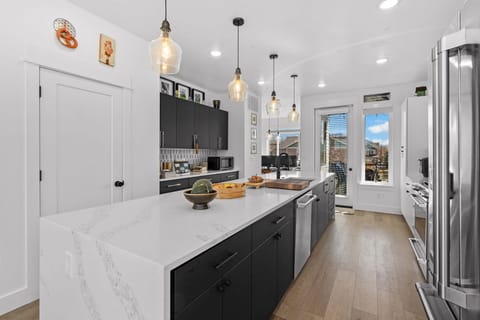 Outdoor deck is just off the kitchen