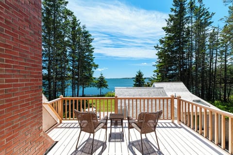 Deck views looking out on the ocean and islands