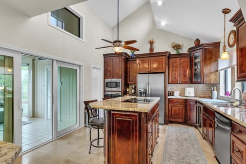 Indoors, Kitchen, Floor, Appliance, Ceiling Fan