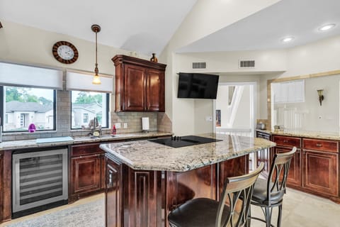 Indoors, Kitchen, Kitchen Island, Screen, Cooktop