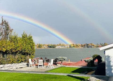 Patio lake view