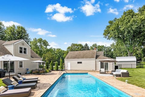 Pool deck with lounge seating