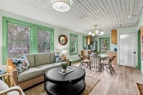 Relax in this bright living space! Smart TV & comfy seating await.