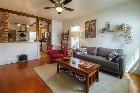 Cute and comfortable furnishings, an inviting place to gather and chill.