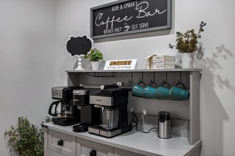 Wake up and brew your perfect cup at the fully stocked coffee bar, complete with Keurig, espresso machines & teas—your Airbnb morning ritual just got elevated!