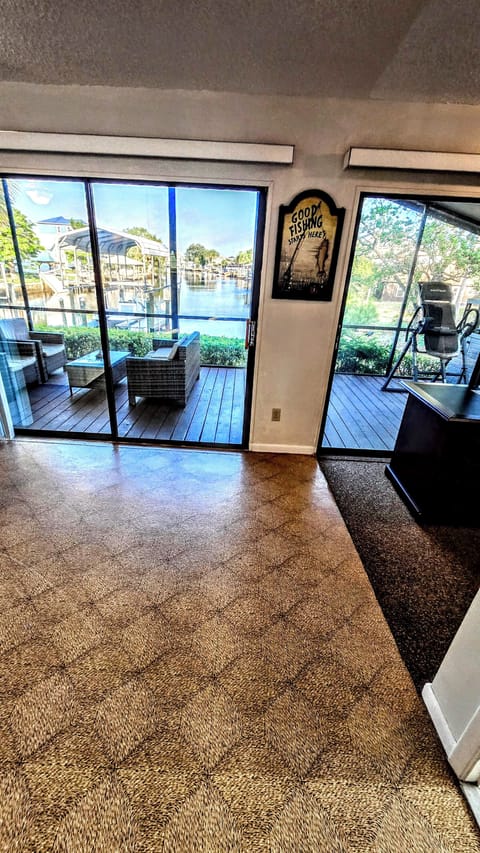 2nd living room area with view into canal 