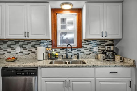 Coffee lovers welcome: French press, coffee maker, tea kettle + starter supplies