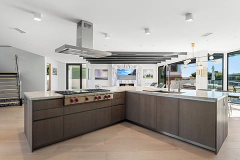 Modern Kitchen with Eggersmann (German) Custom-Made Cabinetry/Wolf Appliances