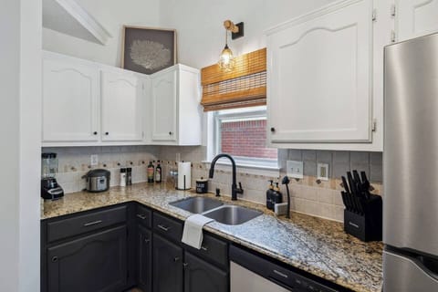 Feel right at home in the fully stocked kitchen.