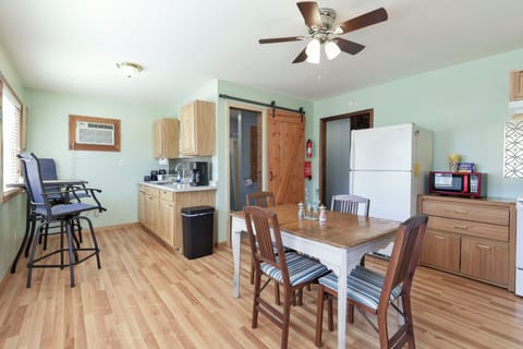 Fully outfitted kitchen