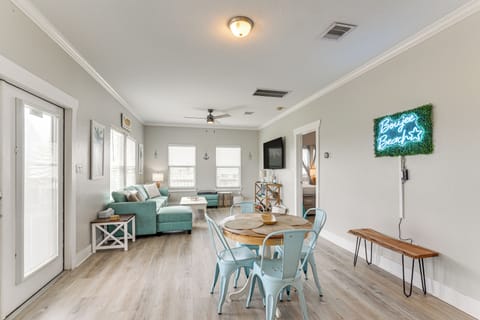 Crystal Beach Vacation Rental | 2BR | 2BA | 1,000 Sq Ft | Stairs to Enter