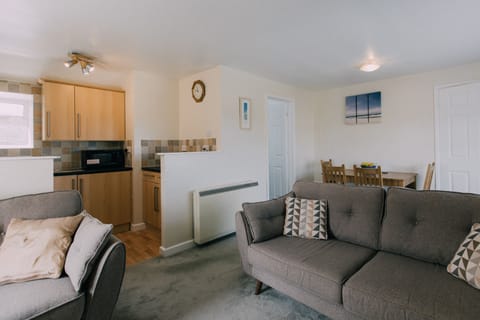 The Hayloft open plan area at Trevalgan Farm Holidays