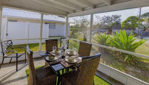 Dine al fresco on your private patio.