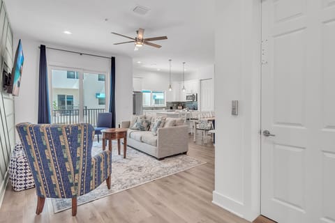 Living Room with Private Balcony