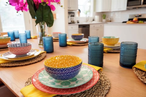 Table set up for the dining table