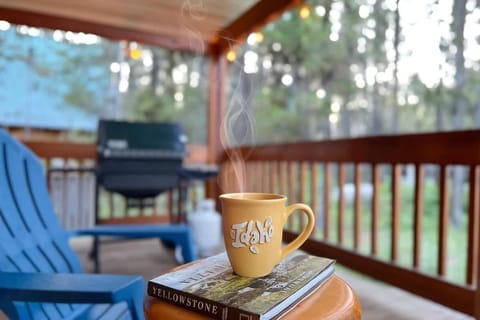 Relax and sip on your morning coffee on the spacious front deck.