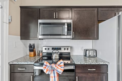 Stainless steel appliances.