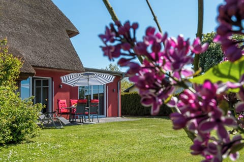 Terrace with furniture and a view of the garden