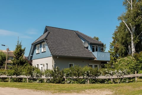 Exterior view of a modern house with garden