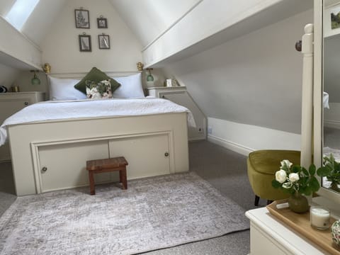 King size bed upstairs