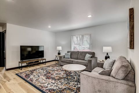 Family Room with 65` smart TV.