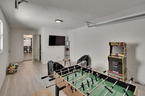 Challenge friends to foosball, hit the old-school arcade, or chill with a movie on the TV