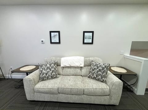 Relax after a long day exploring Erie in the cozy living room