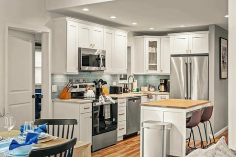 Our fully stocked kitchen