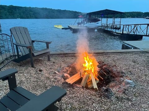 Enjoy a cozy fire right on the lake shore