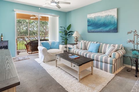Comfortable Living Space with access to screened in Balcony